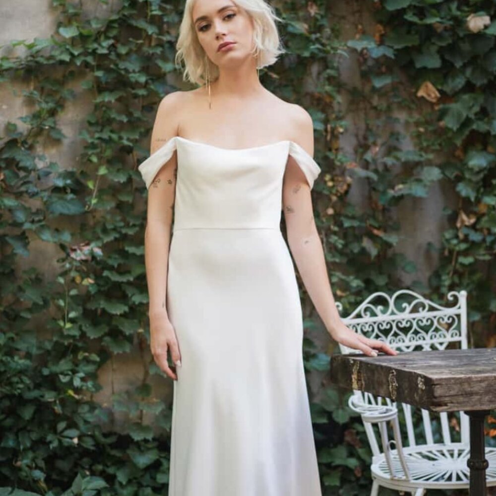 Evelyn Dress by Jenny Yoo, Size 10, Custom, Ivory